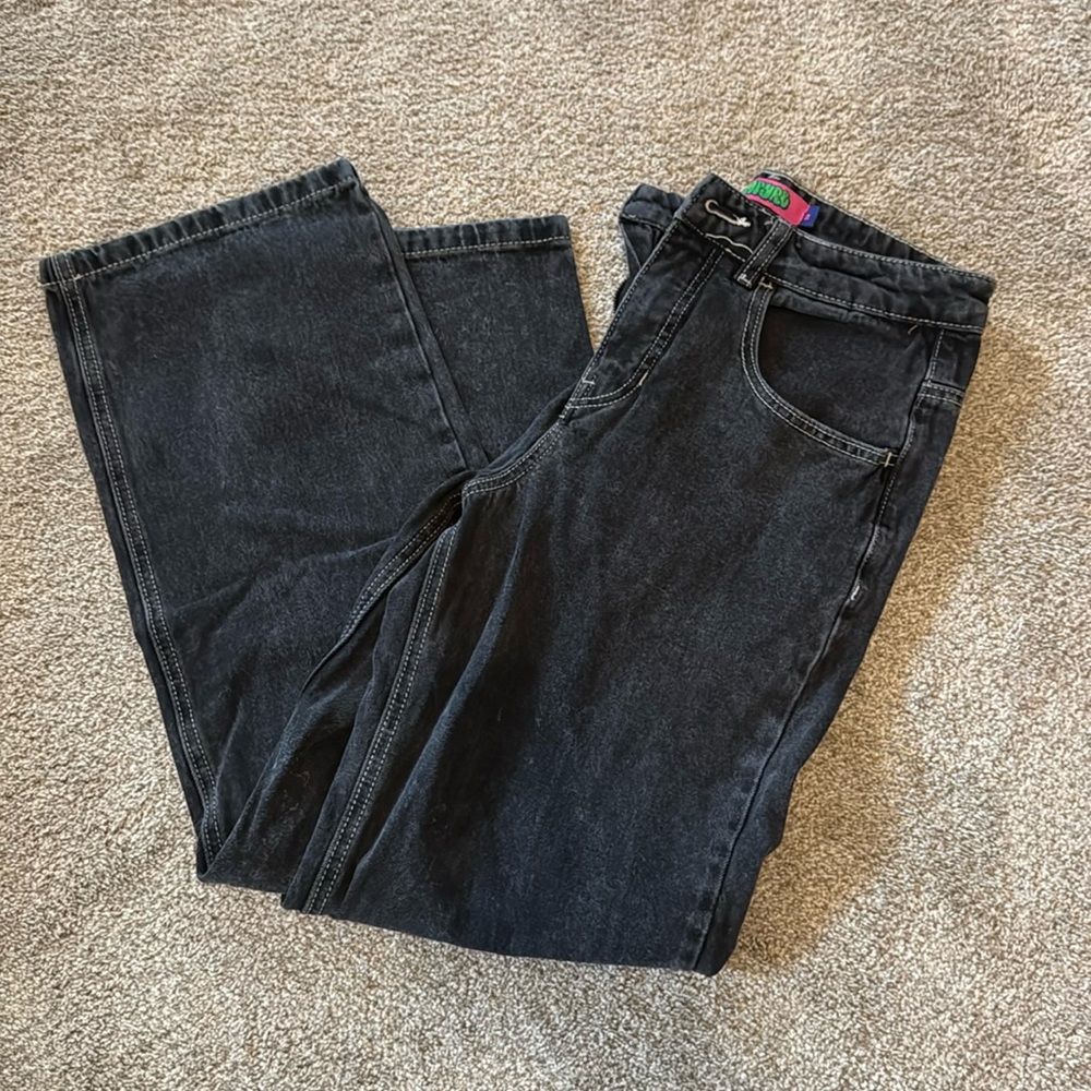 EMPYRE women’s black straight baggy jeans size 2